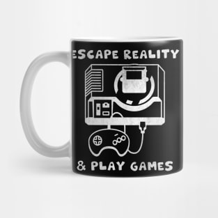 Escape Reality And Play Games - Vintage Gaming Console Illustration Mug